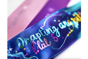 foil and ink printed ribbon