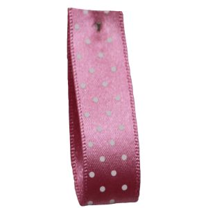 25mm Micro Dot Ribbon Article 5932 Col: Hot Pink