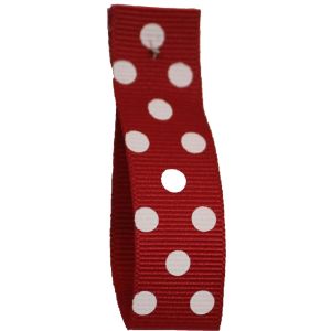 Polka Dot Grosgrain Ribbon 15mm Col: 8