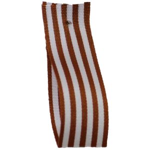 9mm x 25m Stripe Ribbon By Berisfords Ribbons Col: Rust