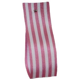 9mm x 25m Stripe Ribbon By Berisfords Ribbons Col: Pink