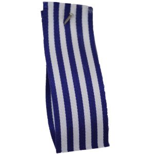 9mm x 25m Stripe Ribbon By Berisfords Ribbons Col:Royal Blue