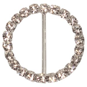 4 x Circular Shaped Diamante Buckles