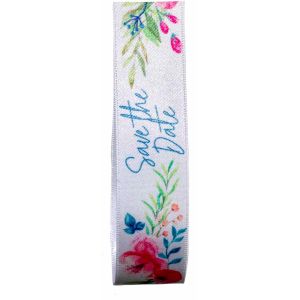 Floral Save the date by Berisfords Ribbons